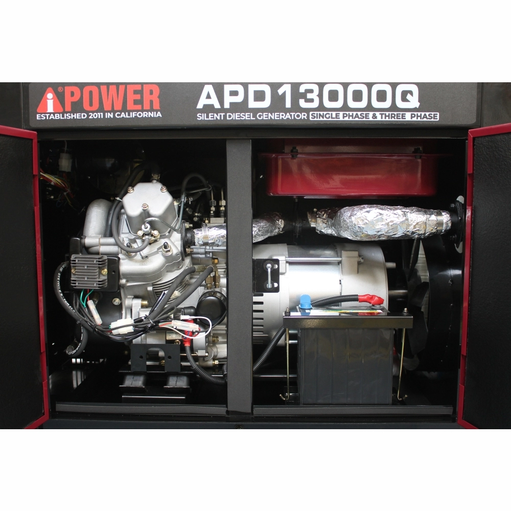 AiPower APD13000Q Generator insonorizat, 11kW 230/400V, Diesel, pornire electrica, ATS inclus [4]
