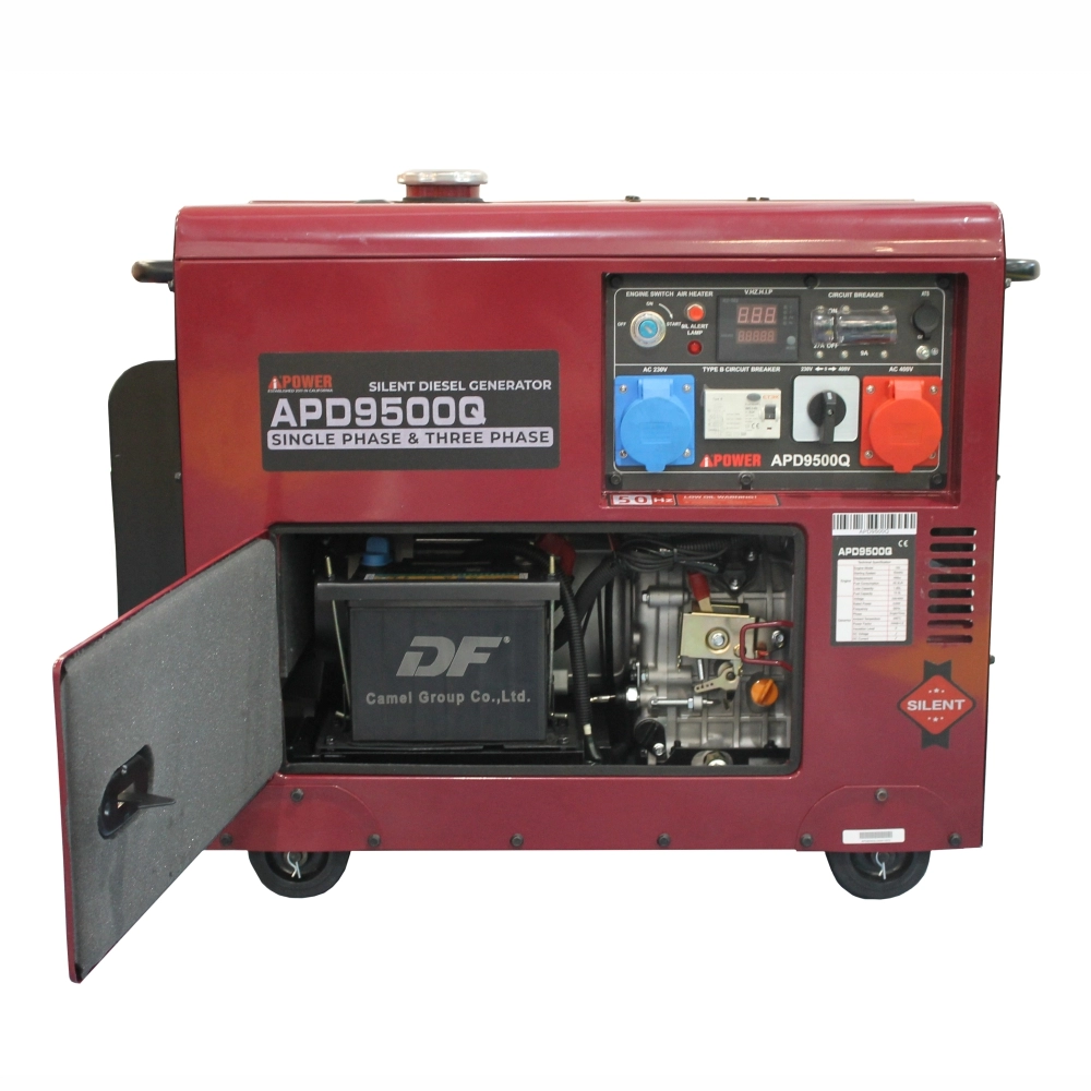 AiPower APD9500Q Generator insonorizat, 6,5kW 230/400V, Diesel, pornire electrica, ATS inclus [3]