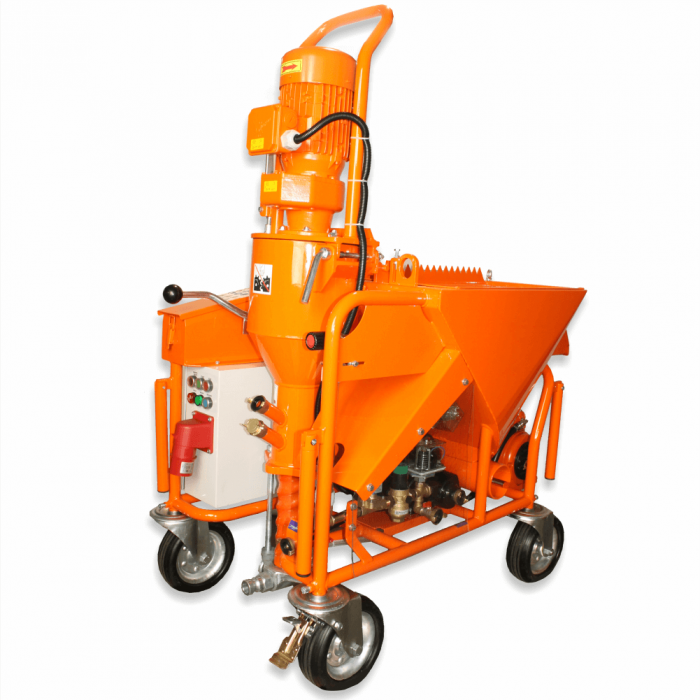 BISONTE PCS-K4 380V Masina de tencuit, debit 6-40 l/min, materiale preamestecate [1]