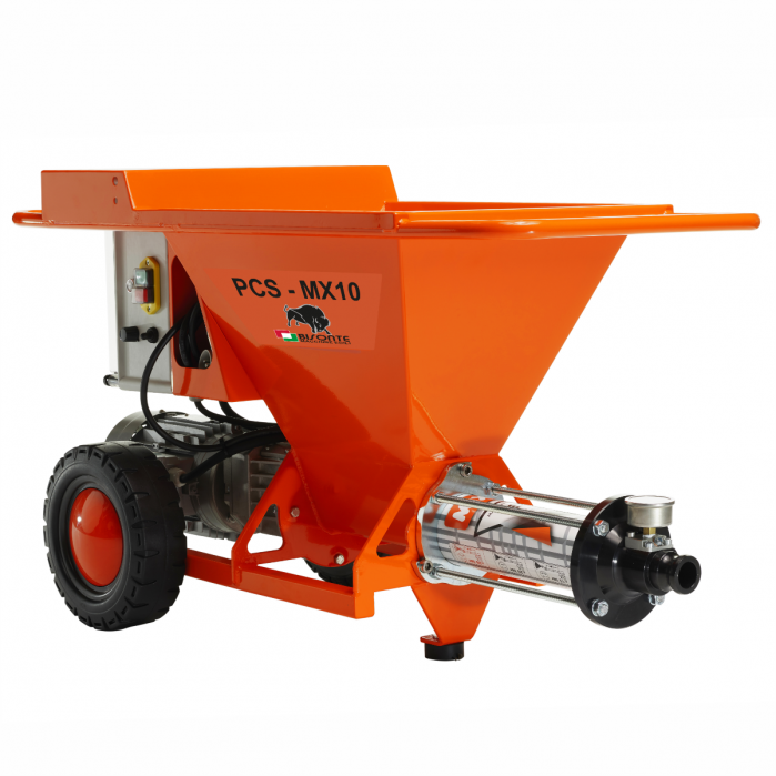 BISONTE PCS-MX10 Pompa pentru tencuieli si gleturi preamestecate, debit 6 l/min., motor 2200W [1]