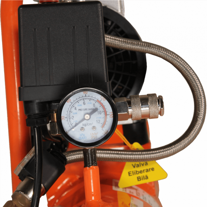 BISONTE SC008-009 Compresor aer cu piston fara ulei 9L, debit aer 94 l/min, 8 bar [5]