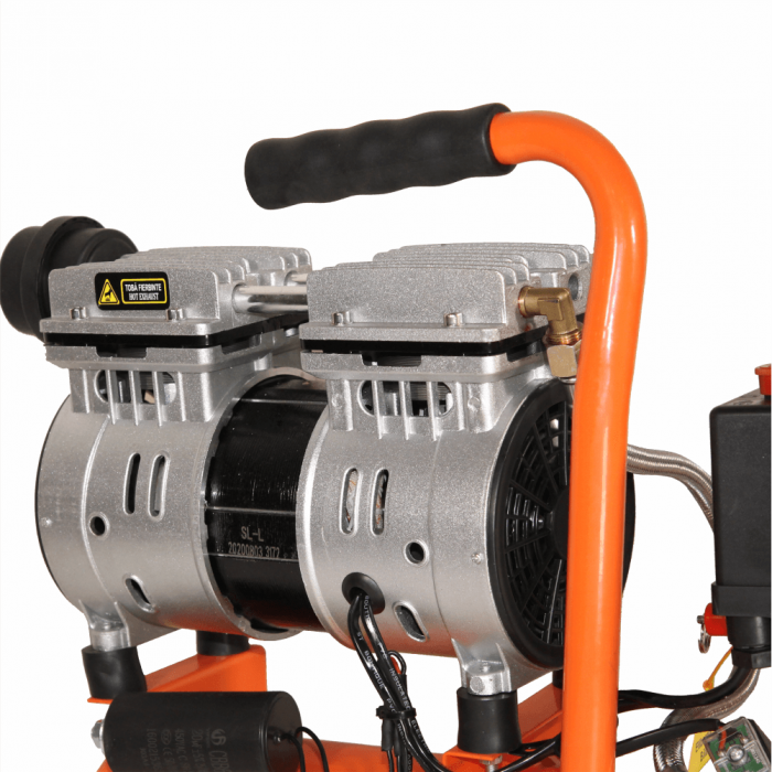 BISONTE SC008-009 Compresor aer cu piston fara ulei 9L, debit aer 94 l/min, 8 bar [6]