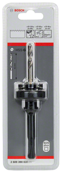 Bosch Adaptor carota HSS Bimetal, tija SDS-Plus 32-210 mm, burghiu centrare inclus [2]