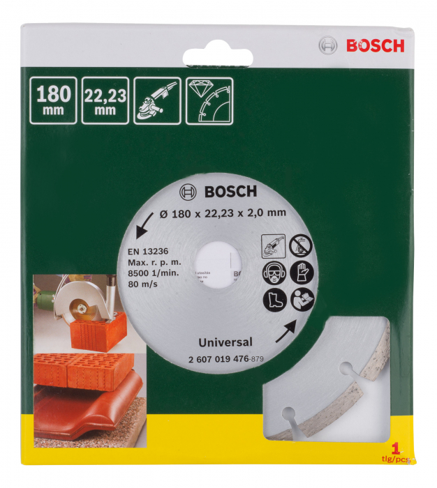 Bosch Disc de taiere diamantat pentru materiale de constructii 180mm [2]