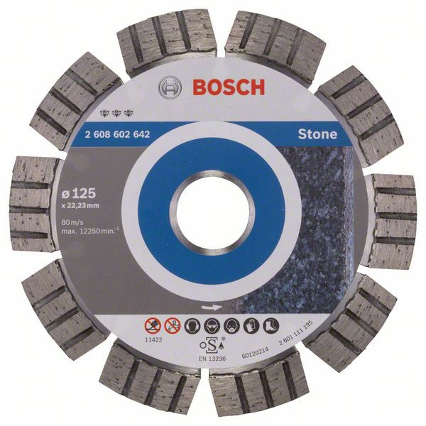 Bosch Disc diamantat Best for Stone 125x22.23x2.2x12mm [2]