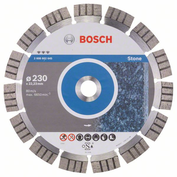 Bosch Disc diamantat Best for Stone 230x22.23x2.4x15mm [2]