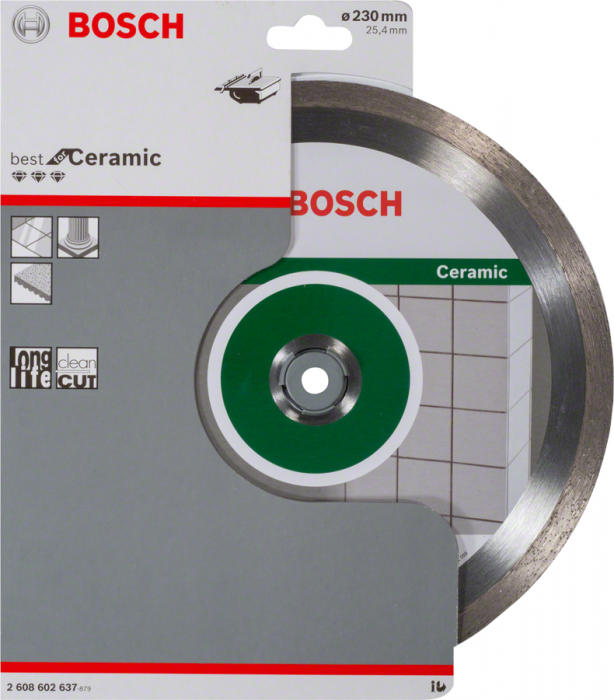 Bosch Disc diamantat Best pentru ceramica 230x25.40x2.4mm [2]