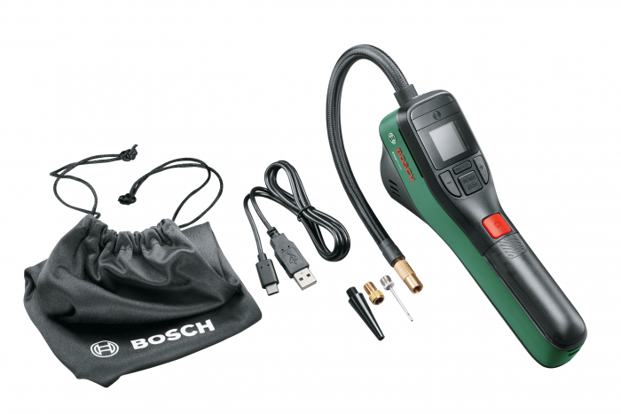 Bosch EasyPump Pompa pneumatica cu acumulator integrat, 3.6V, 3Ah, 10bar, cablu USB + geanta [1]