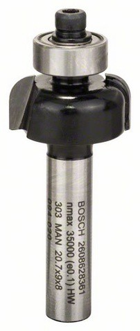 Bosch Freza profilata, 8mm, R1 4mm, D 20,7mm, L 9mm, G 53mm 8mm, R1 4mm, D 20.7 [1]