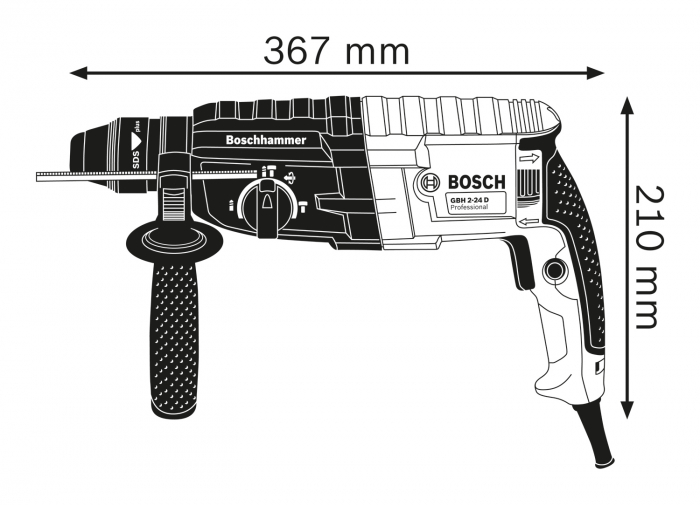 Bosch GBH 240 Ciocan rotopercutor SDS-plus 790 W, 2.7 J + Mandrina [2]