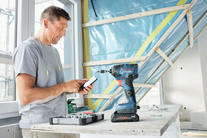 Bosch GDR 18V-200 C Masina de infiletat / desfiletat cu percutie cu acumulator + 2 x Acumulatori GBA 18V 5.0Ah  + Incarcator rapid GAL 1880 CV + L-Boxx 136 [2]