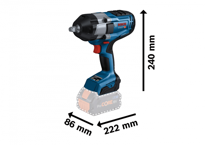 Bosch GDS 18V-1000 Surubelnita cu impact pe acumulator, 1000Nm + 2 x acumulatori  GBA 18V 5.0Ah + incarcator rapid GAL 18V-40 + L-BOXX [2]
