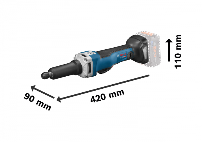 Bosch GGS 18V-23 PLC (solo) Polizor drept Li-Ion, 18V, fara acumulator in set + L-Boxx [2]