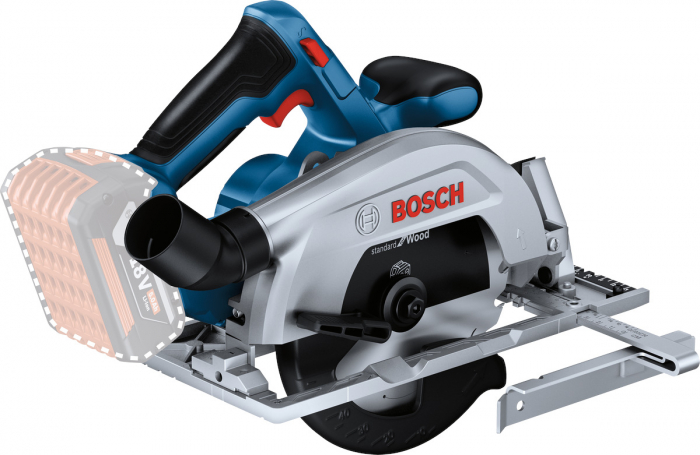 Bosch GKS 185-LI (solo) Fierastrau circular fara acumulator in set, 20mm, 165mm + panza ferastrau circular Standard for Wood [1]