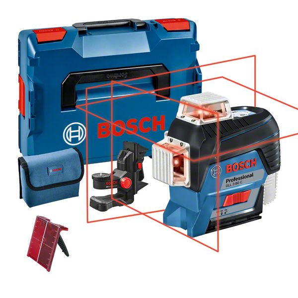 Bosch GLL 3-80 C Nivela laser cu linii, 30m, receptor 120m, precizie 0.2mm/m + BM1 + L-Boxx [2]