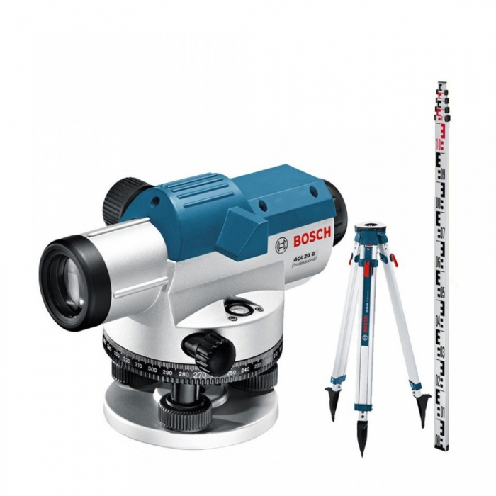 Bosch GOL 26G + BT160 + GR500 Set nivela optica, factor marire 26x, precizie 1.6 mm/30 m [1]