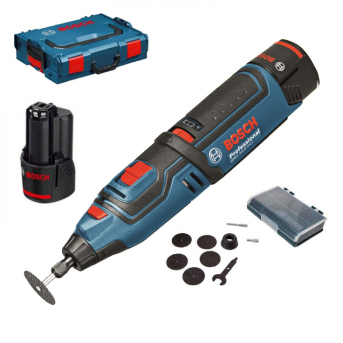 Bosch GRO 12V-35 Multifunctional rotativ cu acumulator, 12V + 2 x Acumulatori GBA 12V 2.0Ah + Incarcator rapid GAL 1230 CV + L-Boxx [2]