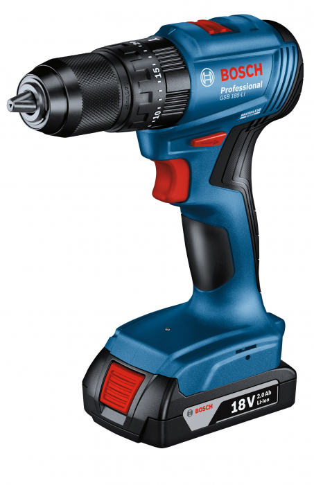 Bosch GSB 185-LI Masina de gaurit cu percutie 50Nm, + 1 acumulator Li-Ion 18V, 2Ah + incarcator + valiza profesionala [2]
