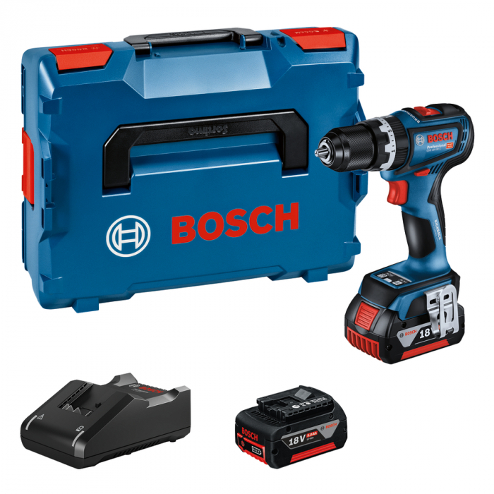 Bosch GSB 18V-90 C Masina de gaurit cu percutie + 2 x acumulatori GBA 5.0Ah + incarcator rapid GAL 18V [1]