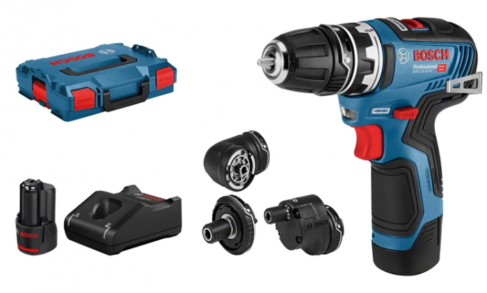 Bosch GSR 12V-35 FC Masina de gaurit si insurubat Li-Ion, 35Nm, 10mm + 2 x acumulatori GBA 12V, 3.0Ah + Incarcator rapid GAL 12V-40 + L-Boxx [1]