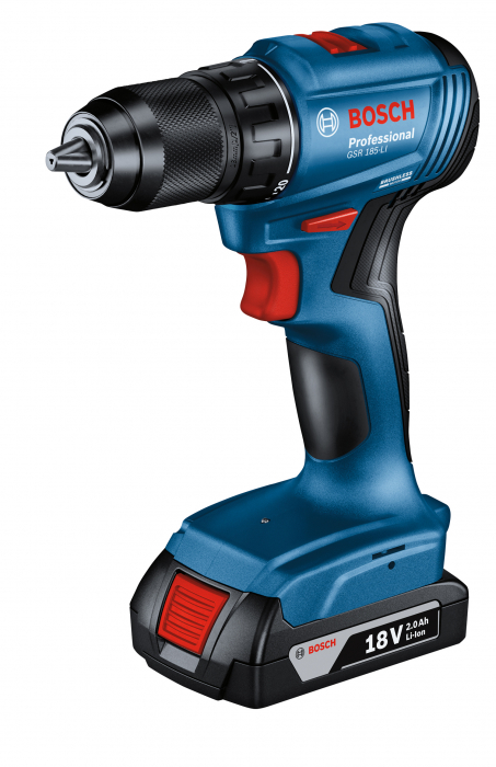 Bosch GSR 185-LI Masina de gaurit si insurubat 50Nm+ 2 acumulatori Li-Ion 18V, 2Ah + incarcator + Valiza profesionala [2]