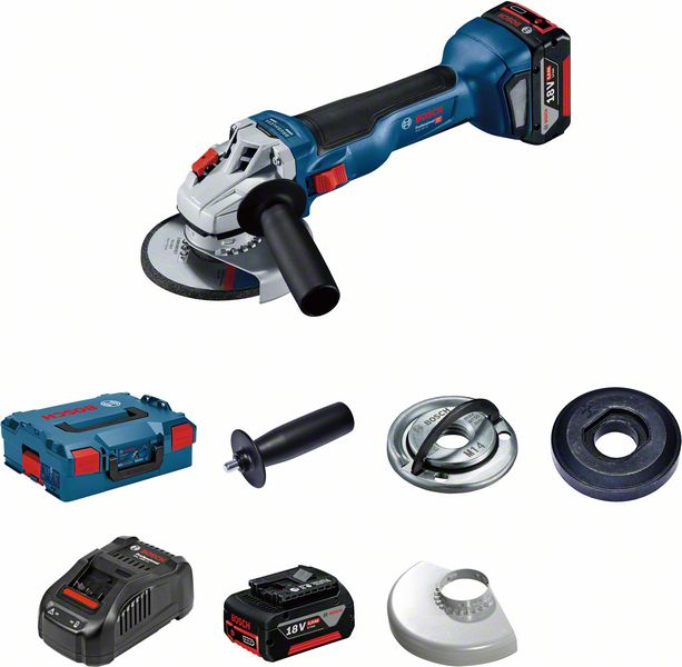 Bosch GWS 18V-10 Polizor unghiular cu acumulator, 2x 5,0Ah + L-BOXX [2]