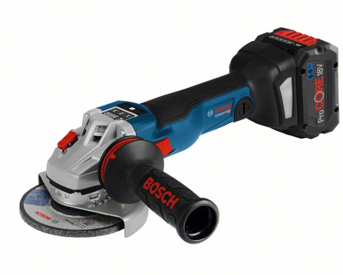 Bosch GWS 18V-10 SC Polizor unghiular cu acumulator, 18V, 125mm + 2 x Acumulatori ProCORE18V 8.0Ah + Incarcator rapid GAL 1880 CV + L-Boxx 136 [1]