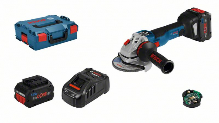 Bosch GWS 18V-10 SC Polizor unghiular cu acumulator, 18V, 125mm + 2 x Acumulatori ProCORE18V 8.0Ah + Incarcator rapid GAL 1880 CV + L-Boxx 136 [2]