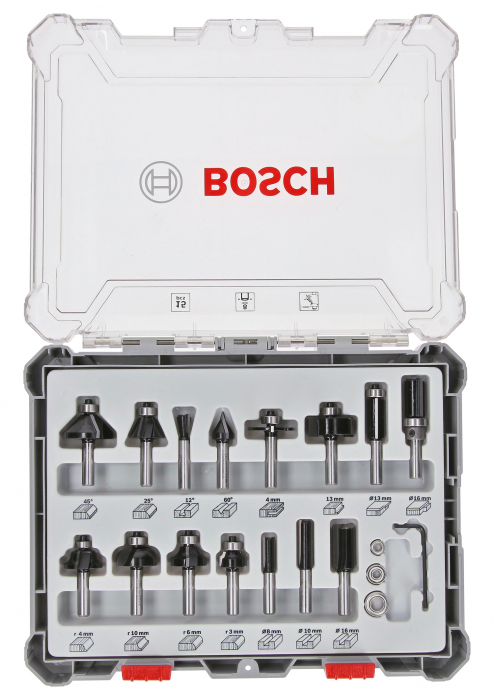 Bosch Set 15 freze HM tija 8mm [2]