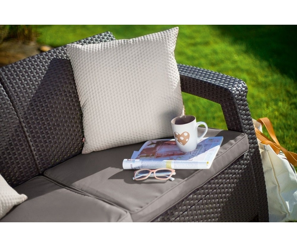 Canapea de gradina CORFU II LOVE SEAT Maro/Gri-Taupe [4]