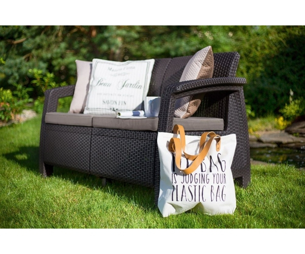 Canapea de gradina CORFU II LOVE SEAT Maro/Gri-Taupe [3]