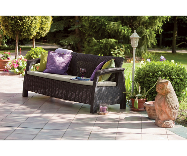 Canapea exterior Corfu II Max Love -  Maro/Gri-Taupe EE [2]