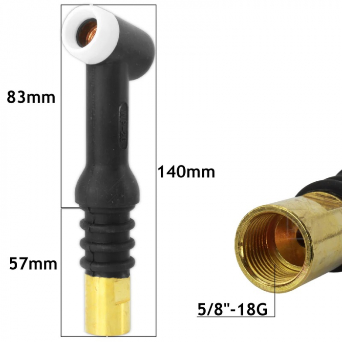 Cap pistolet flexibil TIG SR-26 racit cu aer [3]