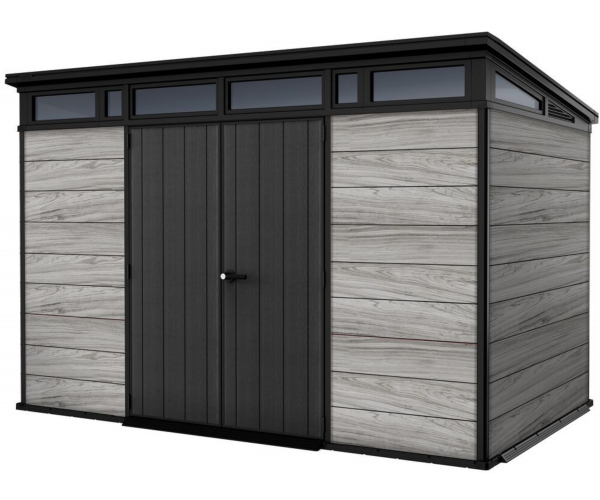 Casuta de gradina, Keter, Deco Pent 11 x 7, Gri deschis / Antracit [2]