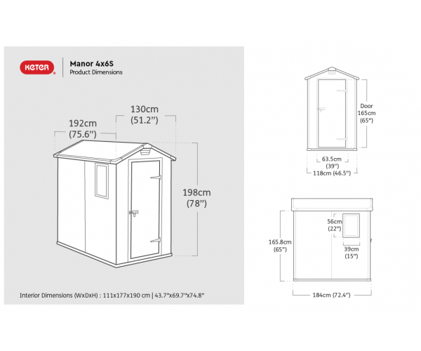 Casuta de Gradina Keter Manor 4 x 6 BEJ [3]