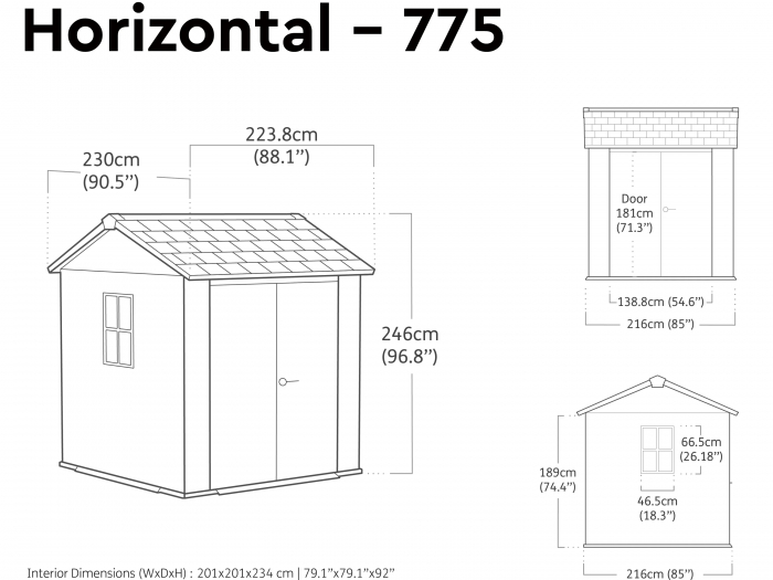 Casuta de gradina, Keter, Newton Plus, 7 x 7.5 Gri [9]