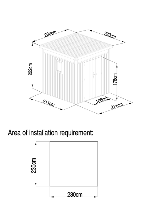 Casuta de gradina metalica, Anna B, Gri [5]