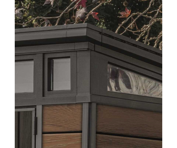 Casuta de gradina Penthouse 7 x 7 Keter, Signature, Venetian, Maro / Antracit [5]