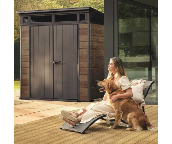 Casuta de gradina Penthouse 7 x 7 Keter, Signature, Venetian, Maro / Antracit [4]
