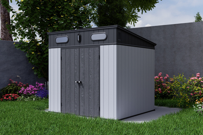 Casuta de gradina SIRIUS PENT, 8x7 Gri [3]