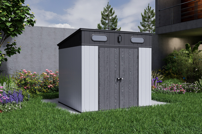 Casuta de gradina SIRIUS PENT, 8x7 Gri [4]