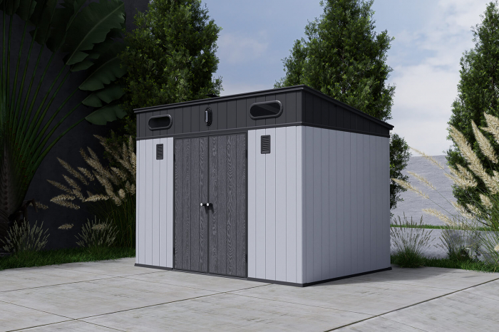 Casuta de gradina SIRIUS PENT, 10x7 Gri [3]