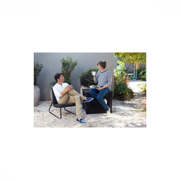 Cutie depozitare tip masuta, Cube rattan 208 L, grafit [3]