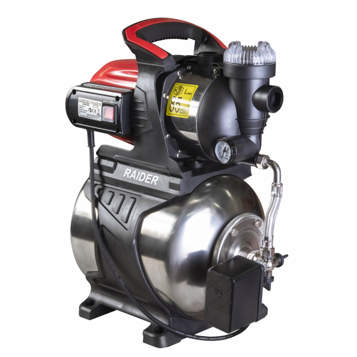 RAIDER RD-WP1200S Hidrofor cu rezervor inox, 1200W x 1”, 64 l/min, 48 m [1]