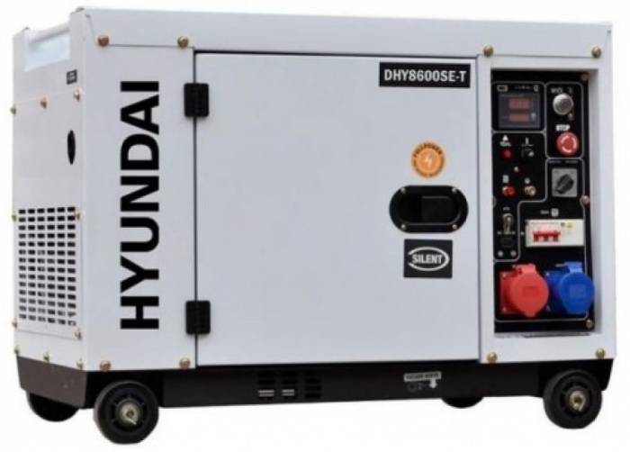 HYUNDAI DHY8600SE-T Generator de curent trifazat cu motor diesel , 6.5KW, pornire electrica [3]