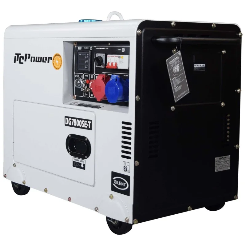 ITC Power DG7800SE-T Generator insonorizat, 6.0 kW, 230/400V, AVR, Diesel, pornire electrica, pregatit ATS [2]