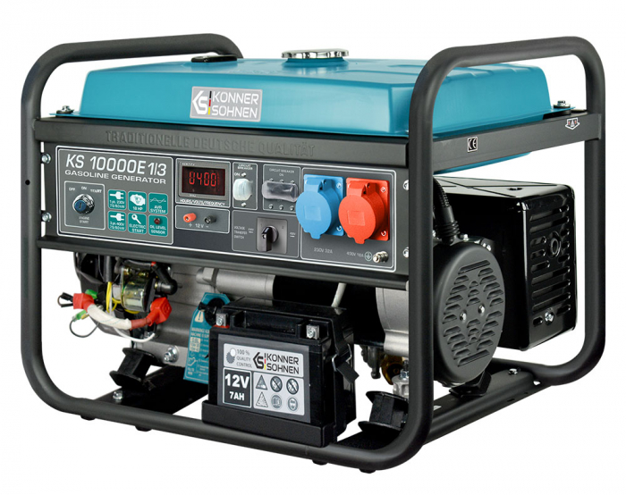 Konner & Sohnen KS 10000E 1/3 Generator de curent, 8.0 kW, 230/400V, benzina, pornire electrica [3]