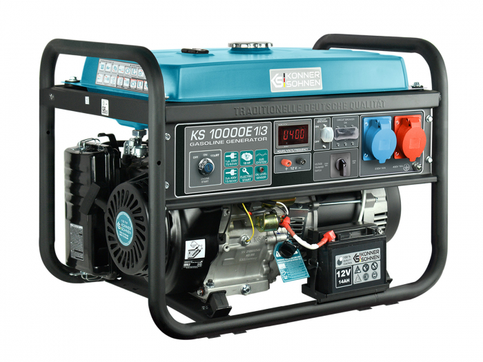 Konner & Sohnen KS 10000E 1/3 Generator de curent, 8.0 kW, 230/400V, benzina, pornire electrica [2]