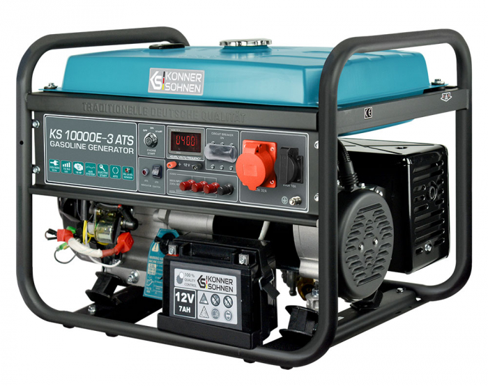 Konner & Sohnen KS 10000E-3 ATS Generator de curent 8.0 kW, 400V, AVR, benzina, pornire electrica [3]