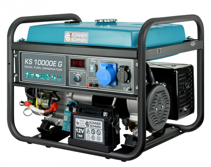 Konner & Sohnen KS 10000E G Generator de curent 8 kW, 230V, AVR, GPL/benzina, pornire electrica [4]